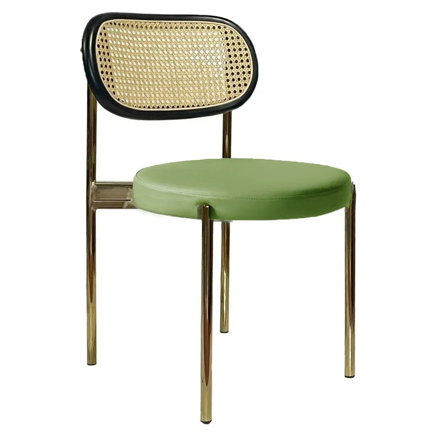 Стул Модерн Золото, Ротанг в черной раме + Гринфилд (БИФЛЕКС) - Фото миниатюра 1