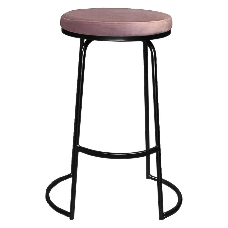 Стул барный Модерн Сэддл Розовая помада (любой оттенок каркаса) - Фото миниатюра 3