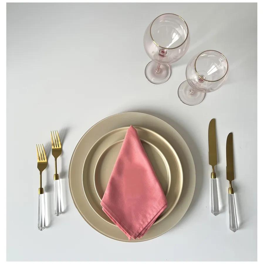 Салфетка из смесового льна, Настрой пиона - Фото миниатюра 2