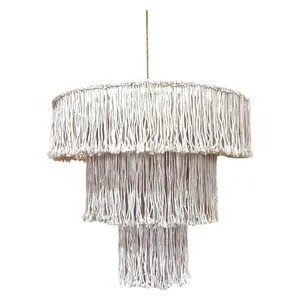 Люстра декоративная макраме, без освещения, Нудлз Л - Фото 1