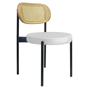 Стул Модерн Черный, Натуральный ротанг + Млечный путь - Фото 1