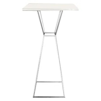 Коктейльный столик Песочные Часы Серебро с квадратной столешницей - изображение 1