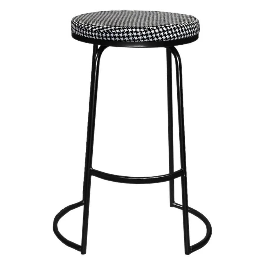 Стул барный Модерн Сэддл Гусиная лапка (любой оттенок каркаса) - Фото миниатюра 3