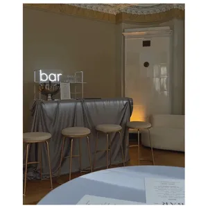 Стул барный Модерн Сэддл Кремовый бисквит (любой оттенок каркаса) - изображение 3