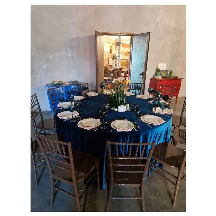 Бокал Сирен С синий с золотой каймой - Фото миниатюра 6