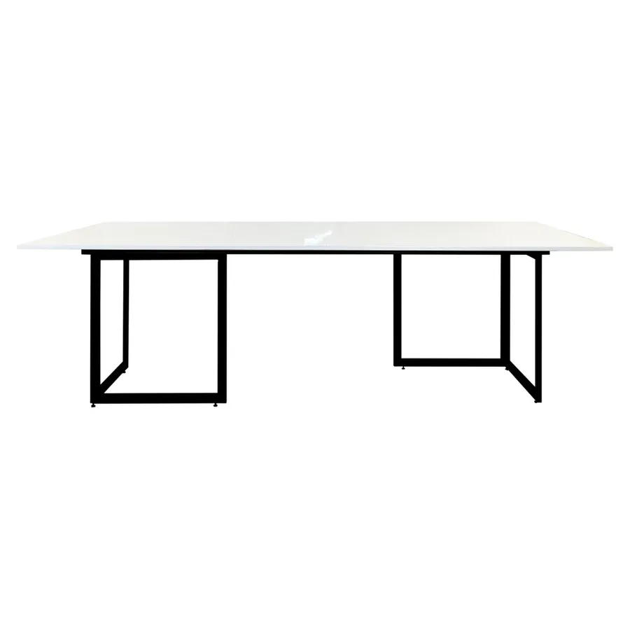 Стол Корнерс прямоугольный, белый + перекрас металло-каркаса - Фото миниатюра 6