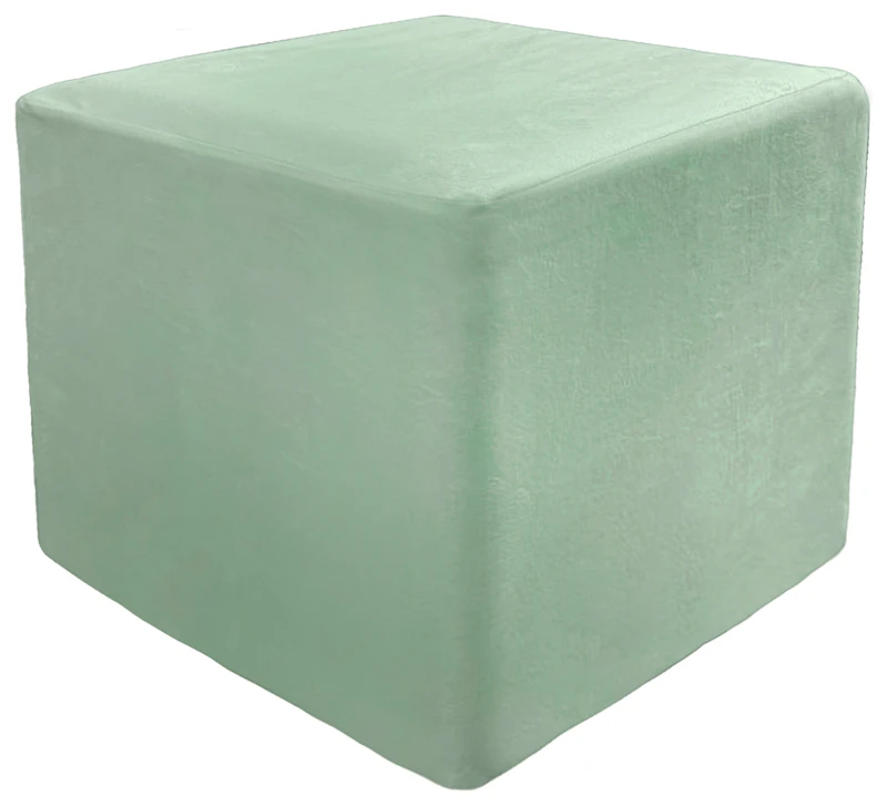 Пуф квадратный Точка, велюр, Шалфей