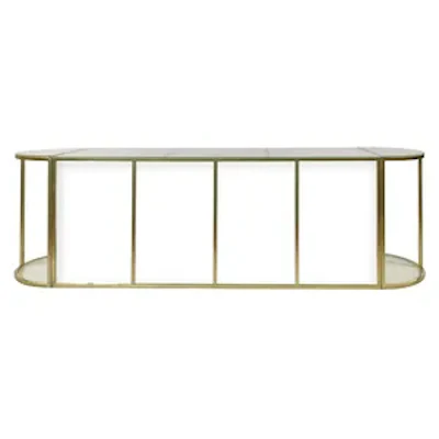 Стол-президиум Наутилус Ректангл + Хафмун с матовым стеклом