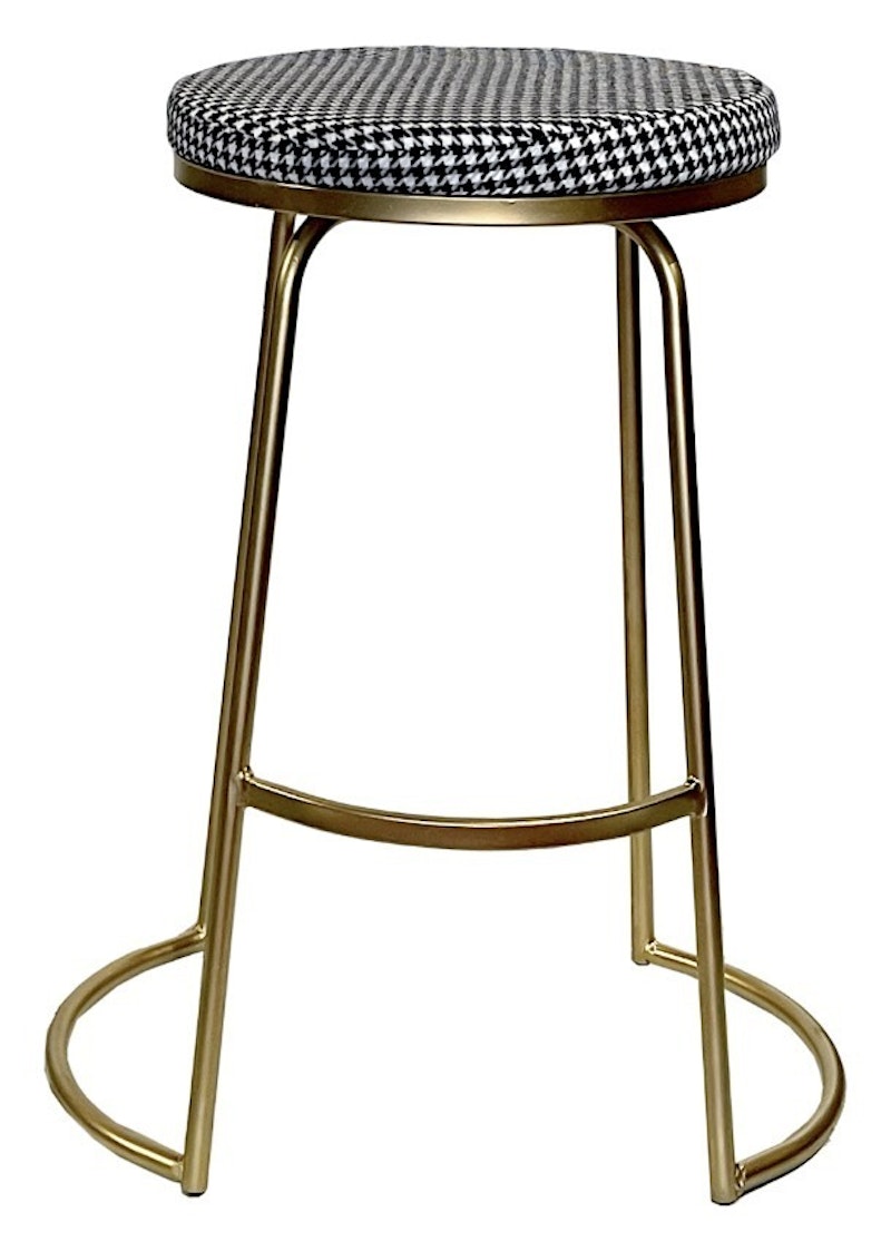 Стул барный Модерн Сэддл Гусиная лапка (любой оттенок каркаса)