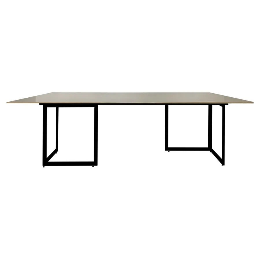 Стол Корнерс прямоугольный, нат. дерево + перекрас металло-каркаса - Фото миниатюра 5