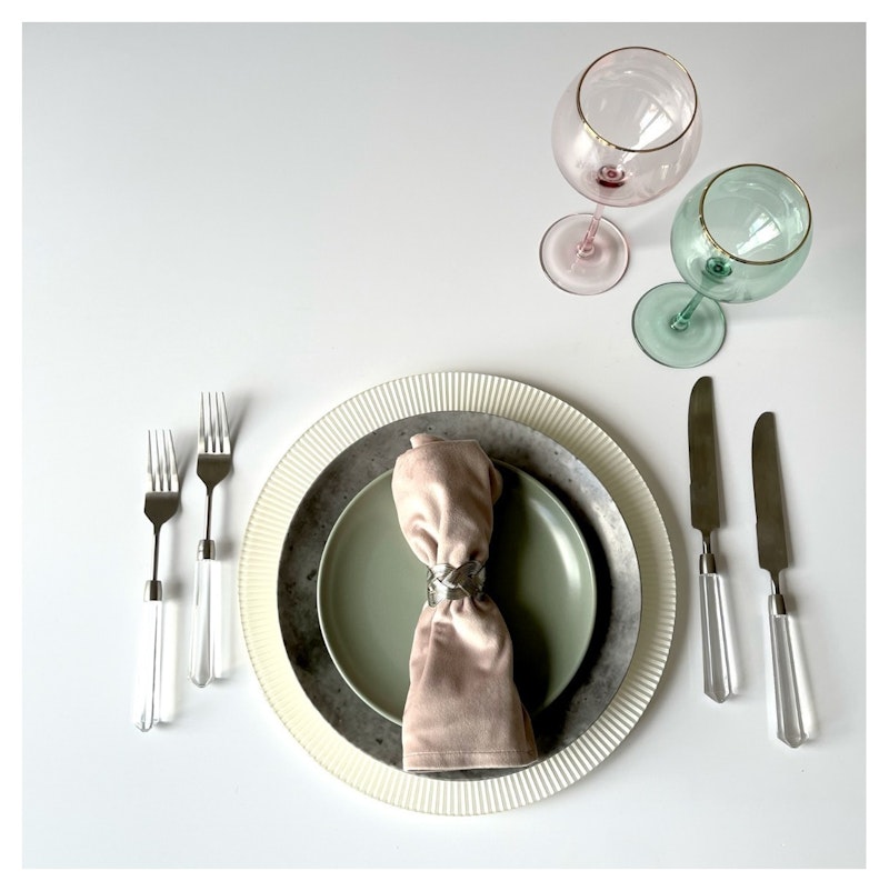 Кольцо для салфетки Косичка Серебро