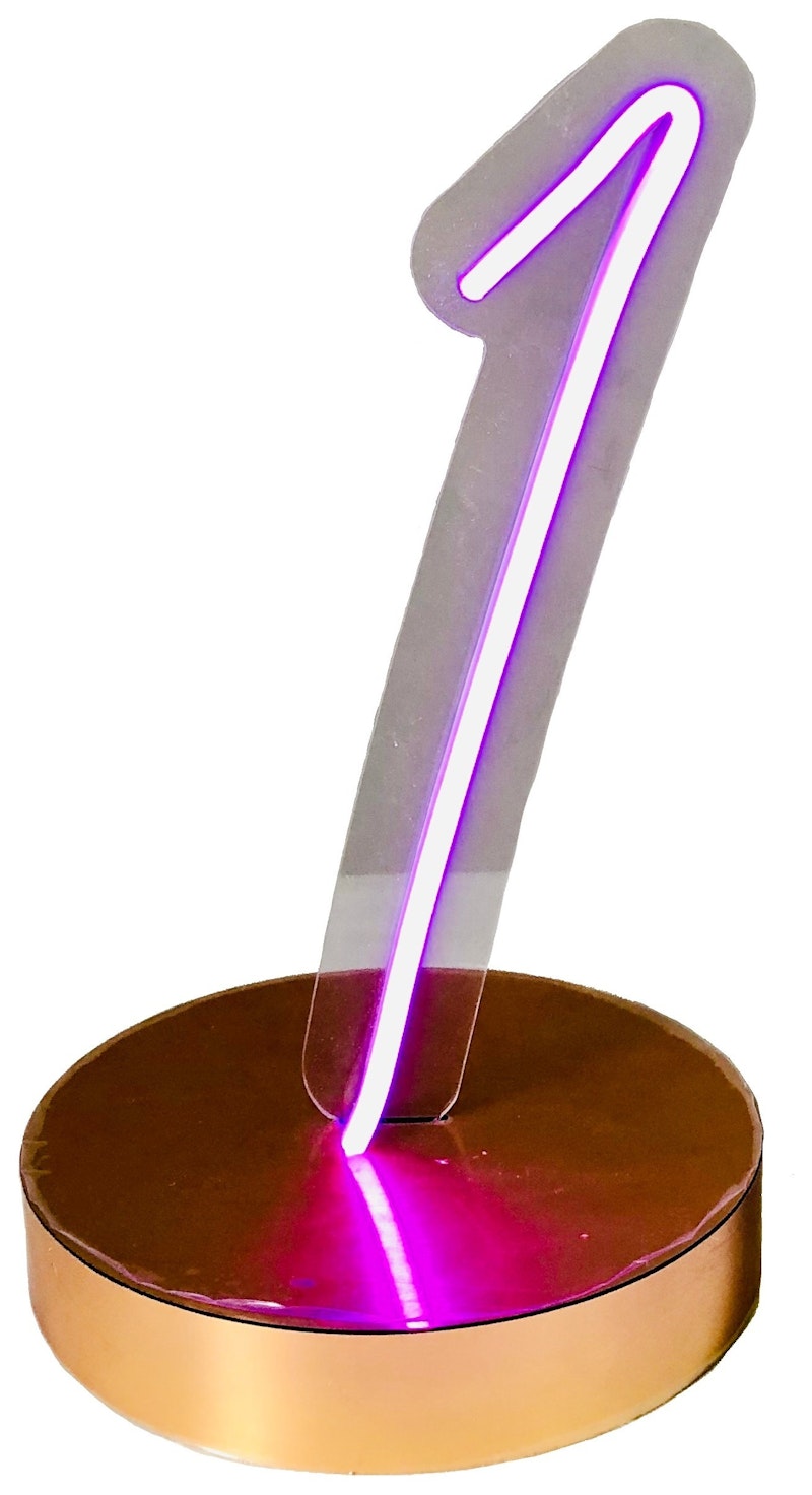 Неоновые номерки для стола Меркурий