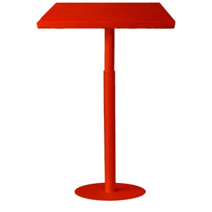 Стол коктейльный Твист Прямоугольный С, Красный бархат + Малиново-красный (телескопическая нога) - изображение 1