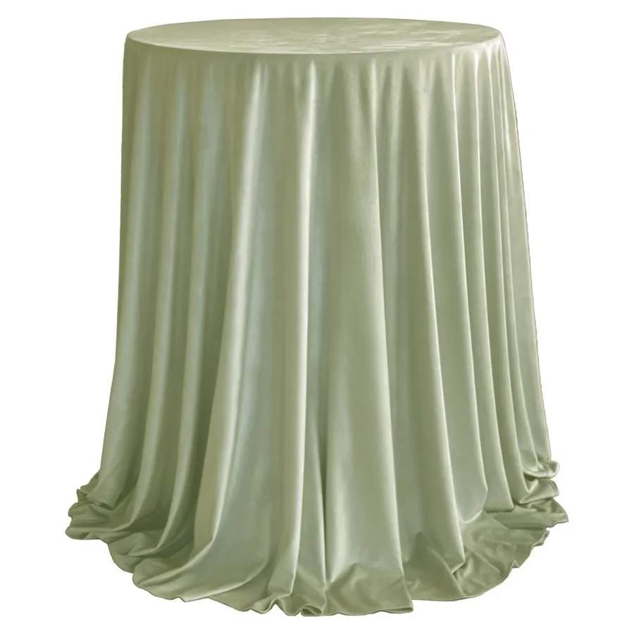 Комплект Стол коктейльный Тавола + скатерть велюр весенняя зелень - Фото миниатюра 1