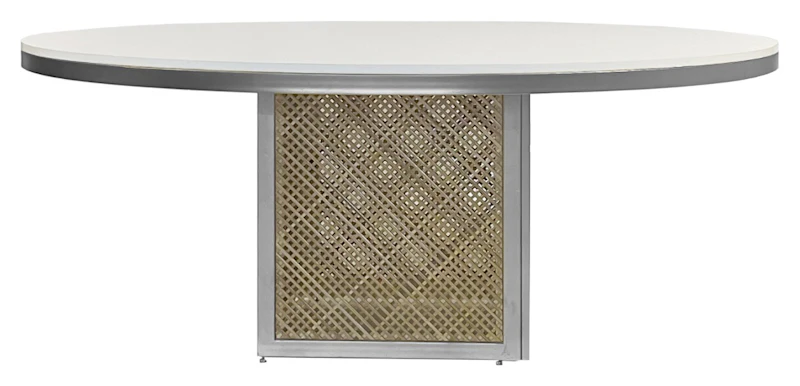 Стол Корнерс Конфесса, круглый белый + перекрас металла в любой цвет