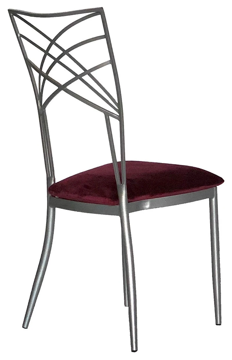 Стул Хамелеон серебряный (велюр), бордовый
