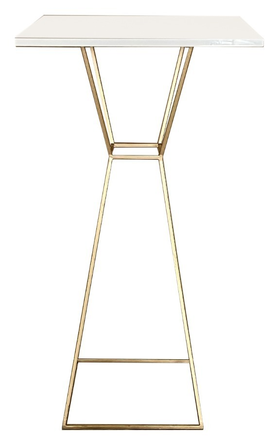 Коктейльный столик Песочные Часы Золото с квадратной столешницей