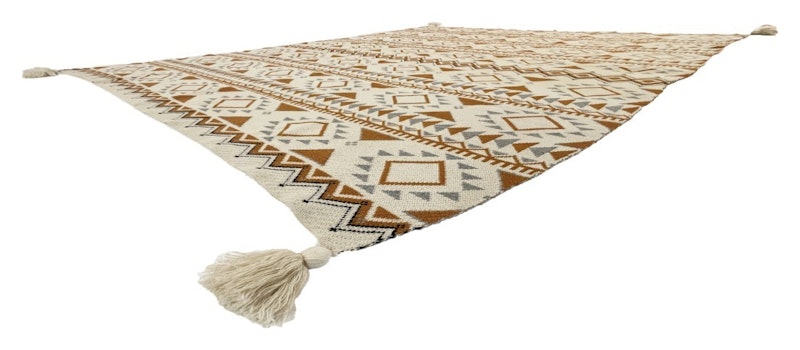 Покрывало декоративное Бохо Коричнево-Бежевое