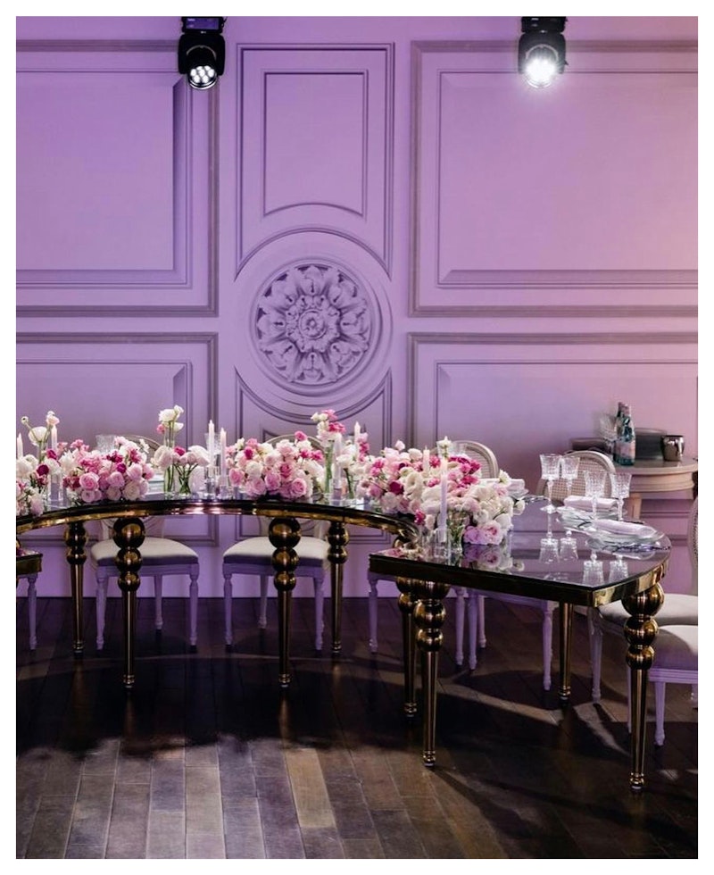 Стол-змейка-80, золотой, столешница темное зеркало, 1 модуль