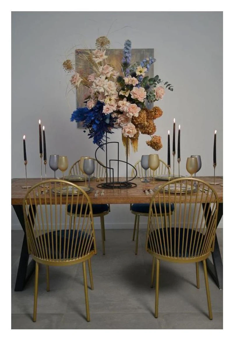 Стул Ле Солей, велюр, сапфировый