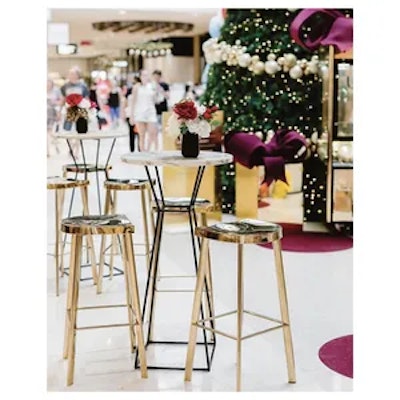 Коктейльный столик Песочные Часы Черный с круглой столешницей - изображение 2