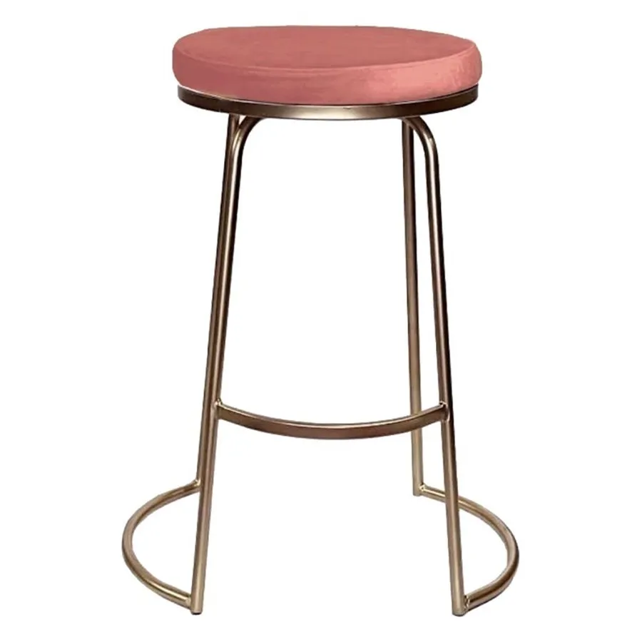 Стул барный Модерн Сэддл Игривый Персик (любой оттенок каркаса) - Фото миниатюра 1