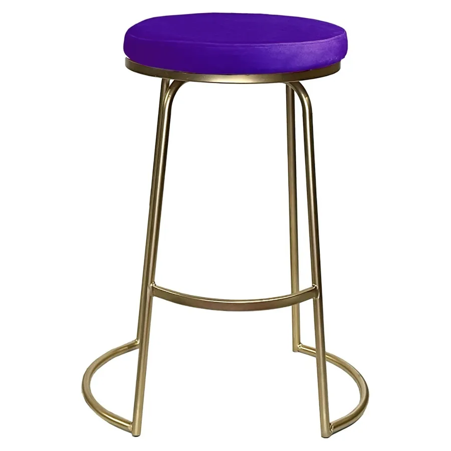 Стул барный Модерн Сэддл Таинственный фиолетовый (любой оттенок каркаса) - Фото миниатюра 1