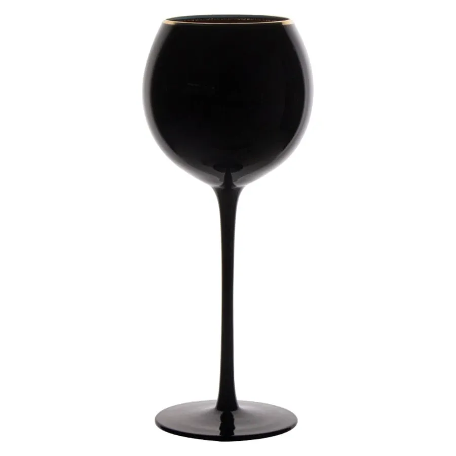 Бокал Сирен Л нуар с золотой каймой - Фото миниатюра 1