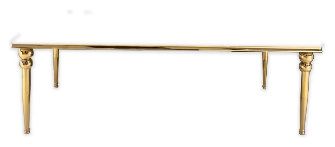 Каркас стола Ректангл-240, золотой + ножки 4шт, №5