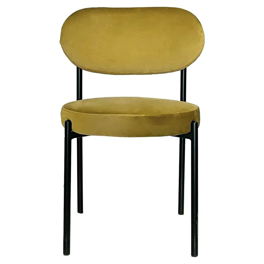 Стул Модерн Черный, Золотая охра - Фото миниатюра 2