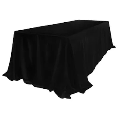 Скатерть велюр, прямоугольная черная ХЛ