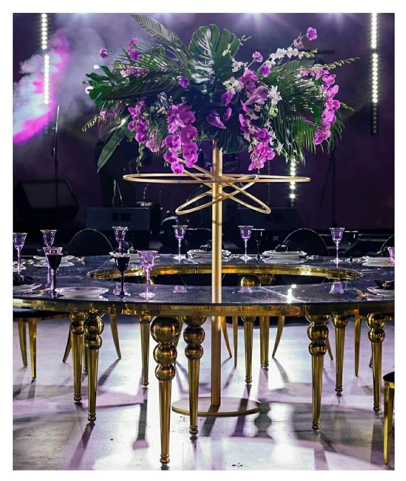 Стойка сферическая Сатурн, золото