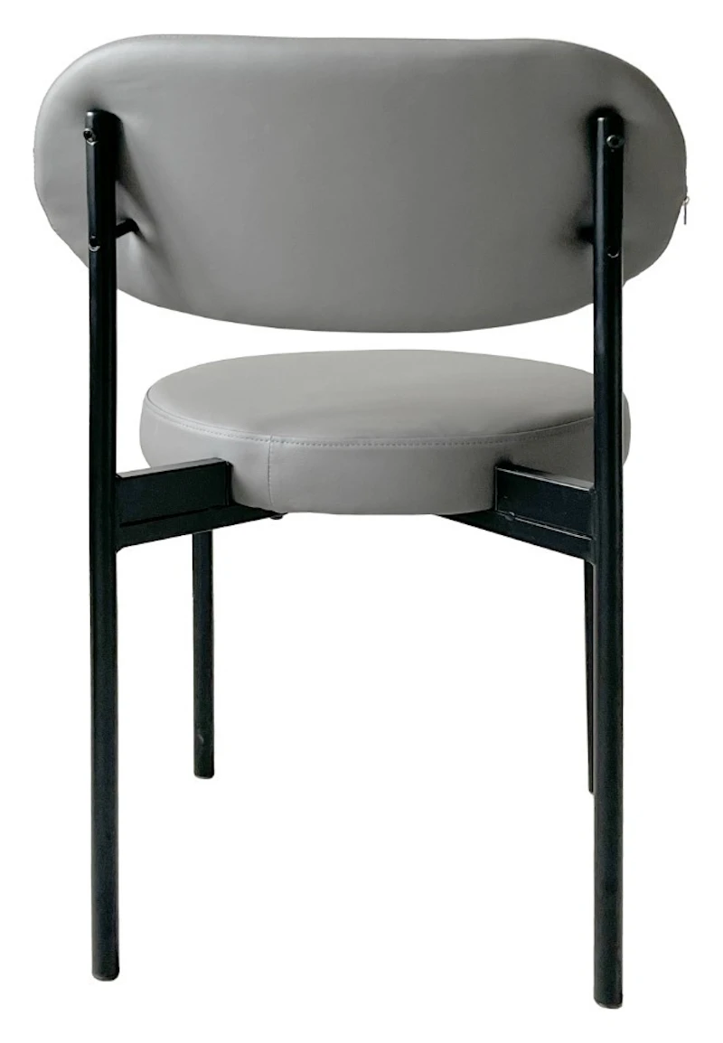 Стул Модерн Черный, База серый (ЭКО-КОЖА)