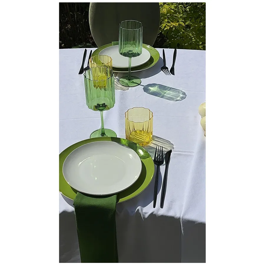 Бокал винный Сквош Мир зеленого цвета - Фото миниатюра 4