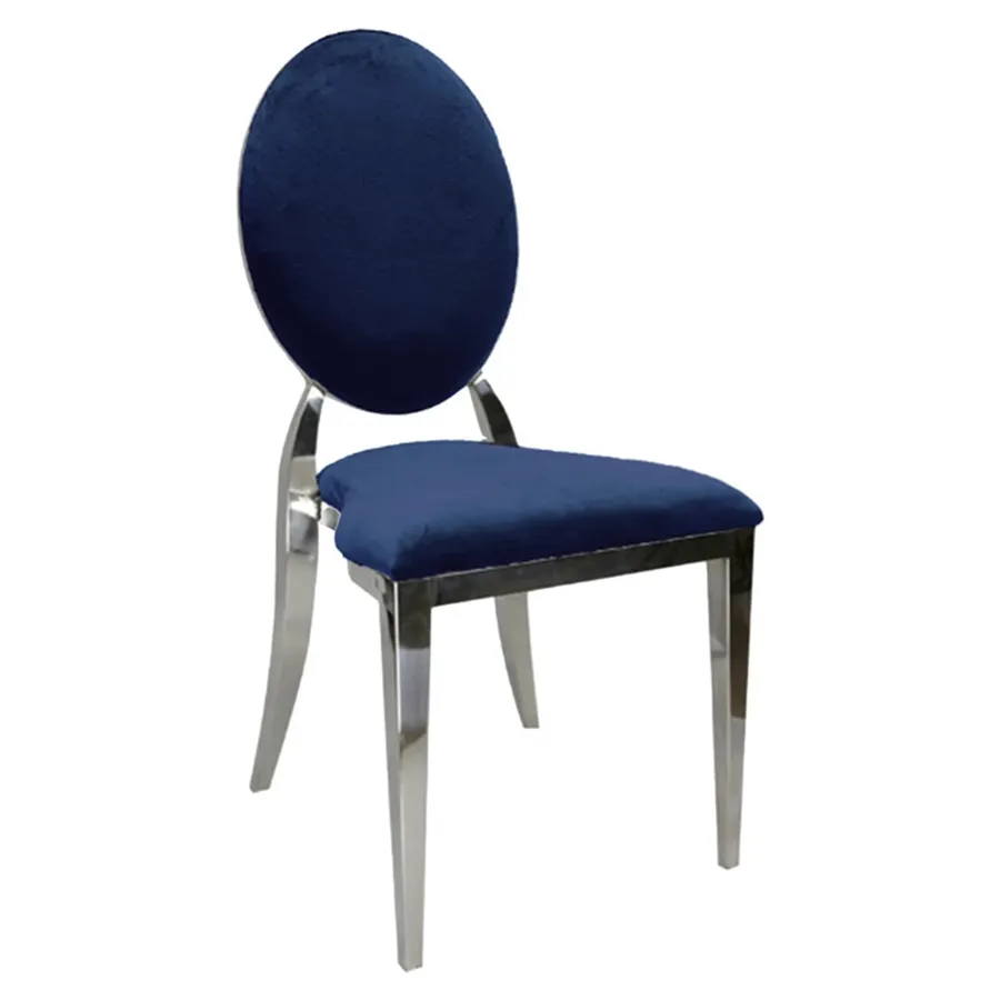 Стул Вашингтон Серебро, велюр сапфировый - Фото миниатюра 1