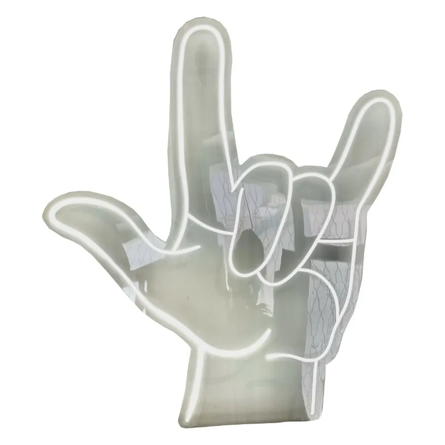 Неоновая надпись Коза, белый холодный свет - Фото миниатюра 1