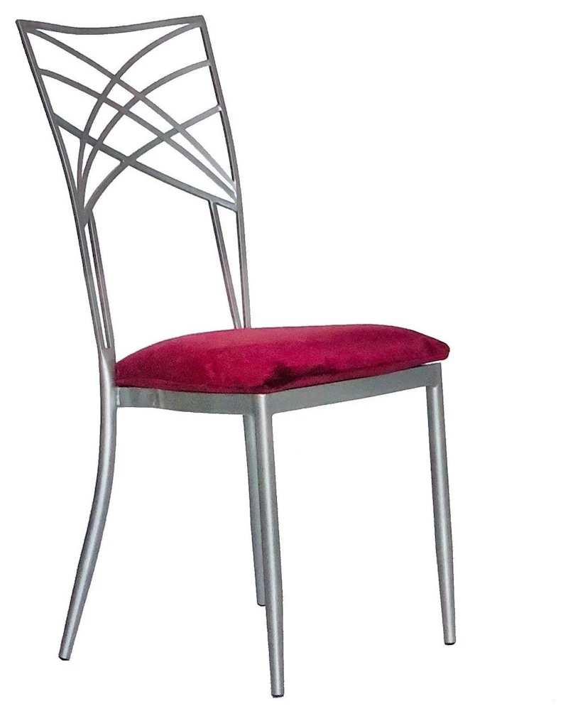 Стул Хамелеон серебряный (велюр), бордовый