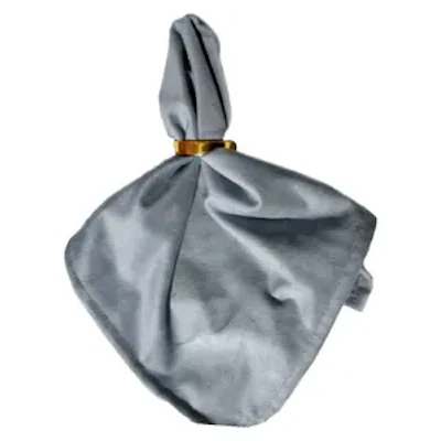 Салфетка велюр, серо-голубая - изображение 2