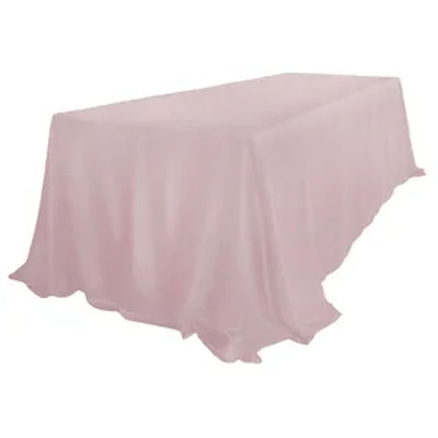 Скатерть велюр, прямоугольная, светло-розовая ХЛ