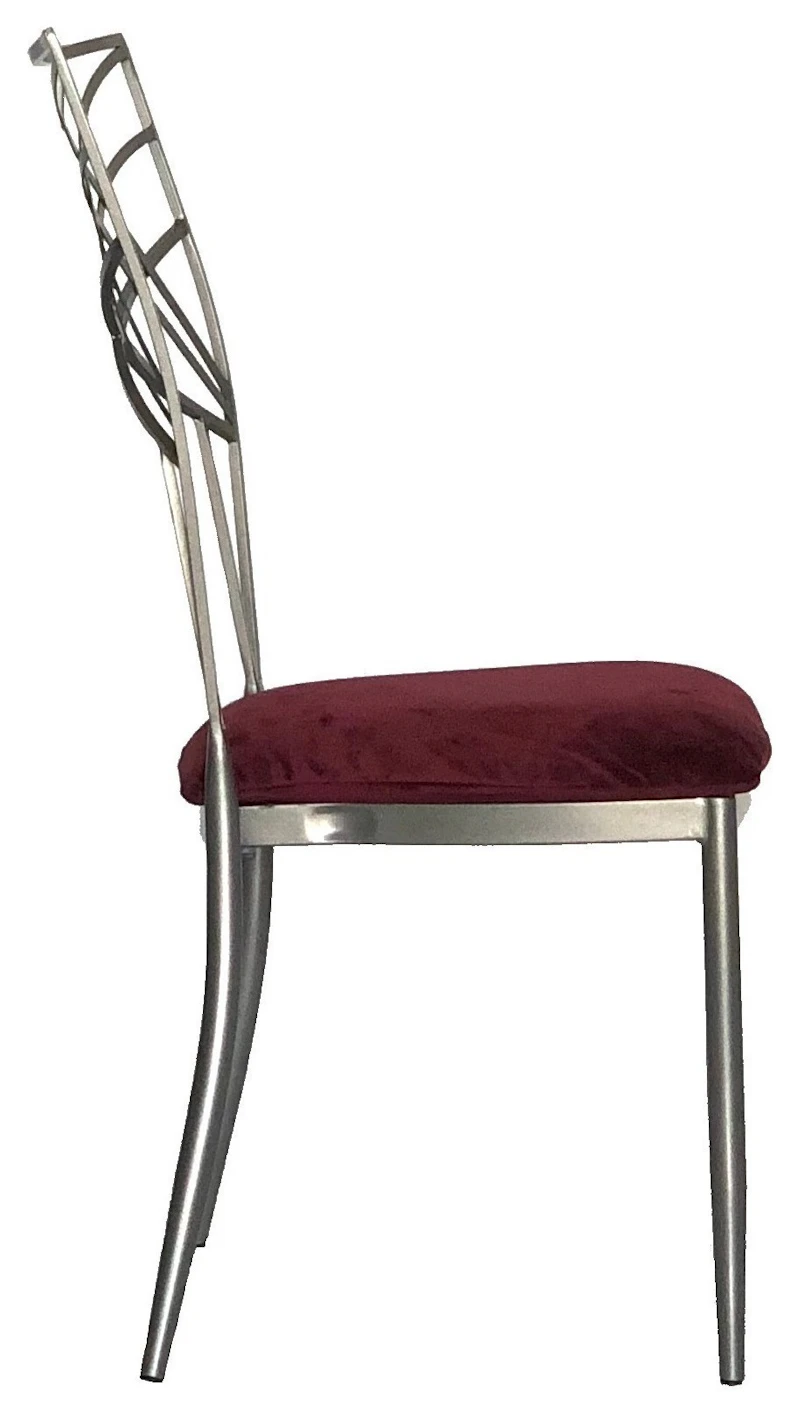 Стул Хамелеон серебряный (велюр), бордовый