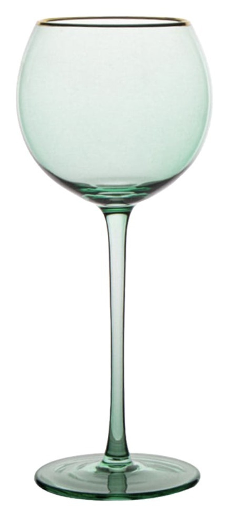 Бокал Сирен Л эвкалиптовый с золотой каймой