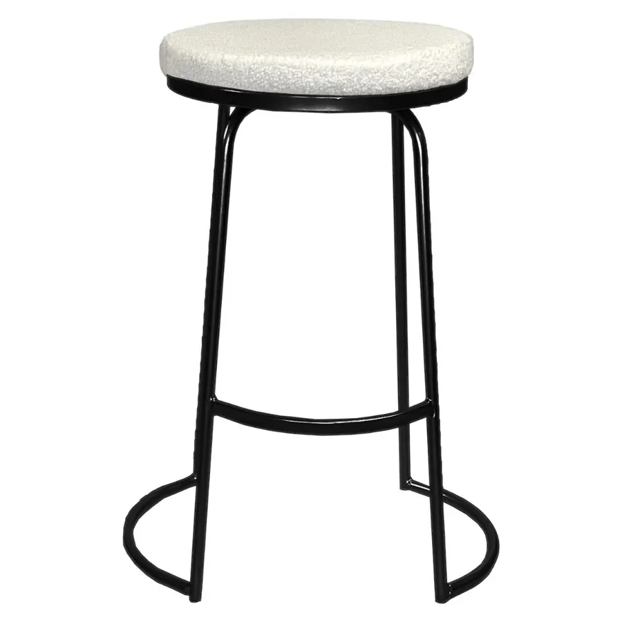 Стул барный Модерн Сэддл Тедди (любой оттенок каркаса) - Фото миниатюра 3