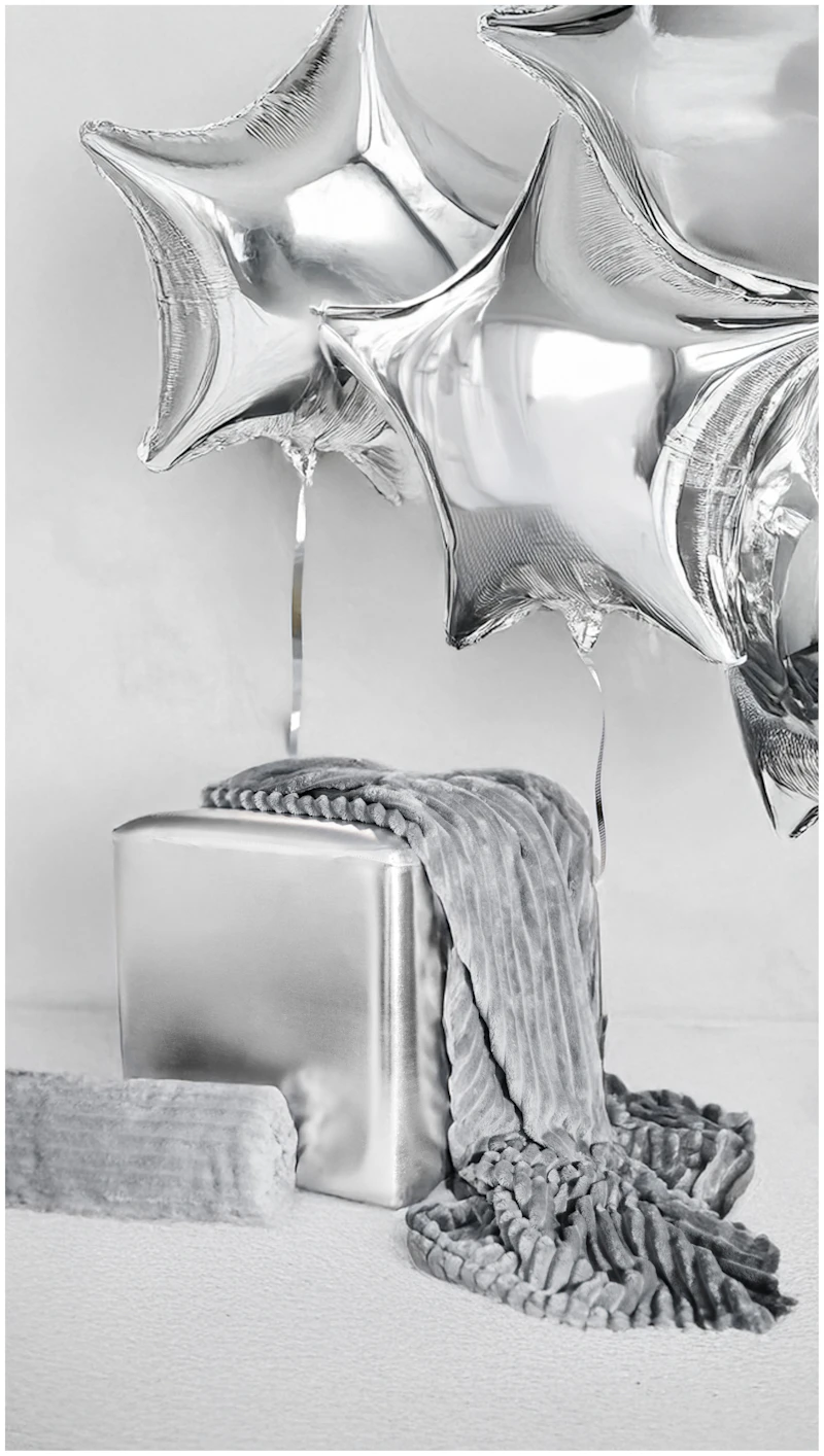 Пуф квадратный Точка, Серебряный Куб