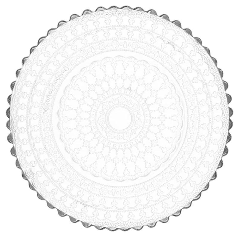 Сервировочная тарелка Кружево Серебро
