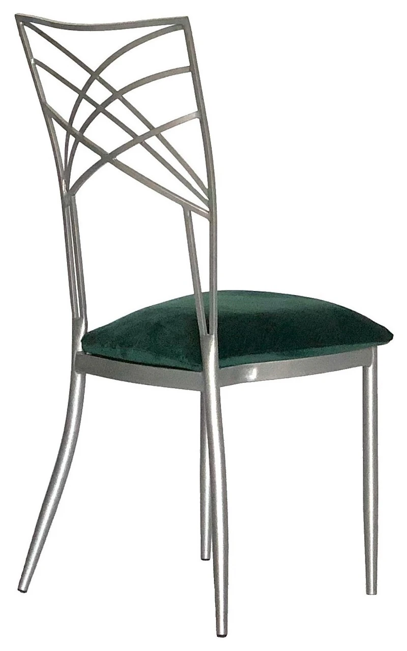 Стул Хамелеон Серебро, велюр изумрудный