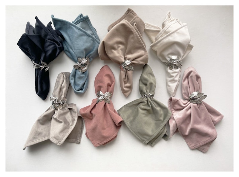 Кольцо для салфеток Флора Серебро