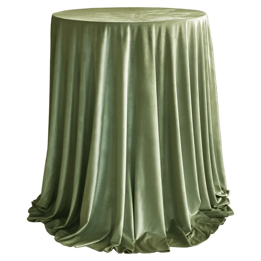 Комплект Стол коктейльный Тавола+ скатерть велюр матча - Фото миниатюра 1