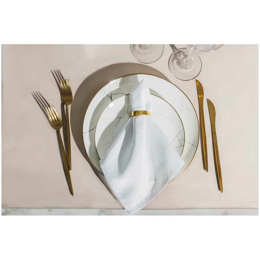 Салфетка Сатин Премиум, белая - Фото миниатюра 2