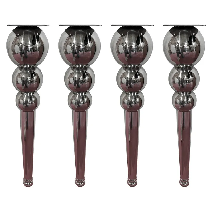 Комплект ножек от столов Серебро, 4 шт - Фото миниатюра 1