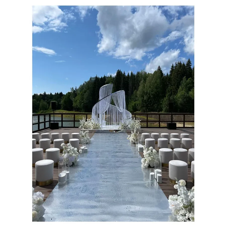 Пуф Цилиндр Золотой обод, молочный велюр - Фото 5